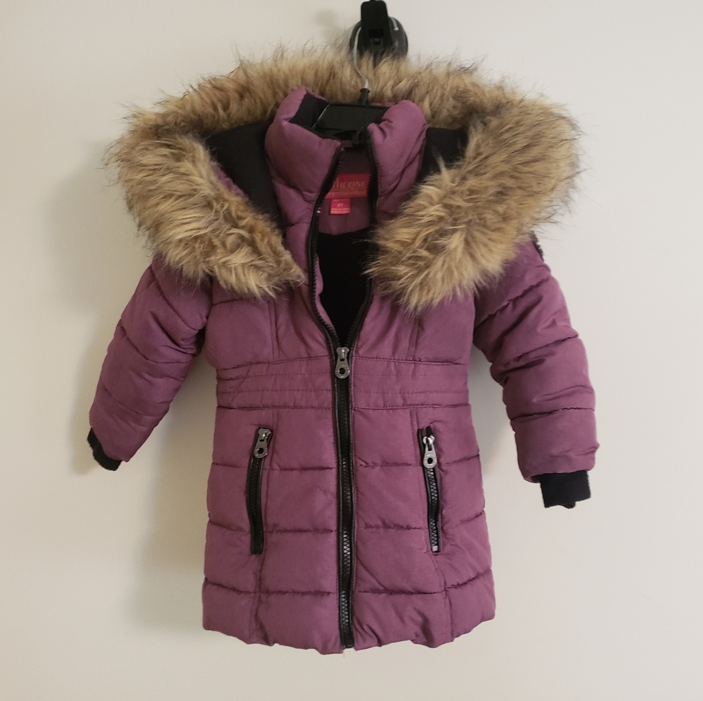 Catherine Malandrino  Puffer Faux Fur Coat 2T